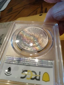 18840 Morgan PCGS MS63 Rainbow Obv And Rev Just Gorgeous I Must See. - Picture 1 of 9