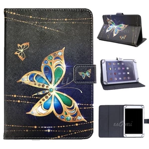 For Laser 7 / 10 Inch Tablet  - Universal Pattern Adjust PU Leather Case Cover - Picture 1 of 39