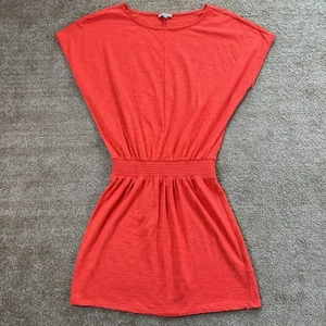 Lilla P rotes Strickkleid aus peruanischer Baumwolle mit Gummizug wie Taille Größe M - Bild 1 von 6