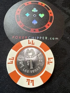Lady Luck Casino Las Vegas NV $1.00 CIC Casino Poker Chip (B1101) - Imagen 1 de 3