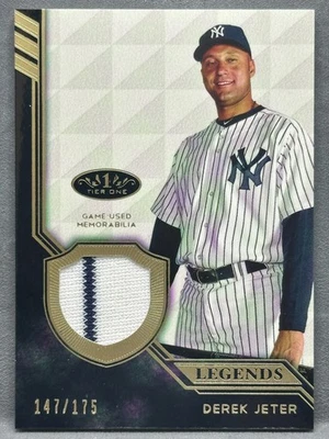 2018 Topps Tier One Derek Jeter #T1RL-DJ Legends Pinstripe Jersey /175 Yankees - Image 1 of 2