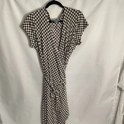 Vestido para mujer (talla XL) colección NY vanguardista blanco y negro lunares vestido envolvente Foto 1 de 4