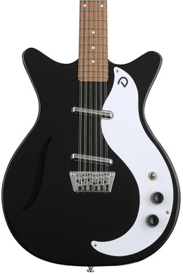 Danelectro Vintage 12 String Electric Guitar - Black - Image 1 of 4