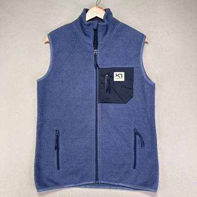 Kari Traa Rothe Fleeve Vest Womens M Blue Full Zip Running Trail Lightweight - Image 1 of 4