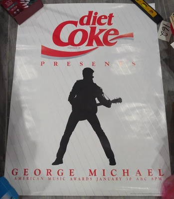 1989 George Michael / Diet Coke poster announcing the American Music Awards - Image 1 of 4