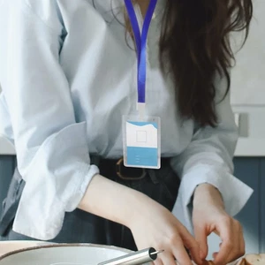 10 Stück Namensschildhalter transparent Abzeichenhülle Klarsichthüllen für Karten Kartenhülle - Bild 1 von 12