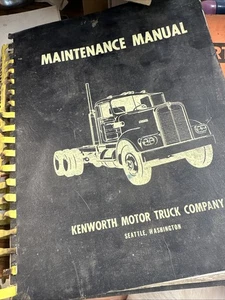 Kenworth Motor Truck Company, Maintenance Manual - Picture 1 of 10