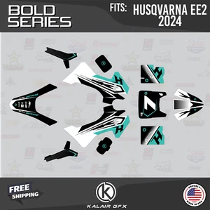 Graphics Kit for Husqvarna Electric E-Minis EE2 for 2024 Bold - TEAL - Picture 1 of 6