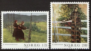 1984 Norway 1982 Nk 915-16, MNH, Paintings VI, MI 867-68, SC #807-08. - Picture 1 of 1