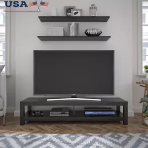 Parsons 65 In TV Stand W/ Open Shelf Storage Easy Assembly Entertainment Center - Picture 1 of 10