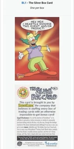 Simpsons Mania Trading Card Krusty PROMO BL1 SILVER BOX CARD InkWorks 2001 - Picture 1 of 2