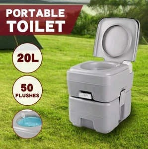 20L Outdoor Portable Camping Travel Toilet Flushable Potty Camp Caravan Boating - Picture 1 of 8