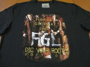 FLORIDA GEORGIA LINE DIG YOUR ROOTS 2017 TOUR T-SHIRT-LG RARE FGL COUNTRY MUSIC - Picture 1 of 10