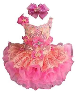 Jenniferwu Baby Girl Pageant Dress Handmade Beaded Dresses 18-24M - Picture 1 of 6