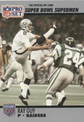 Ray Guy 1990 Pro Set #116 Super Bowl Supermen- Free Shipping - Image 1 of 2