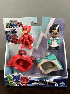 PJ Masks Toy Owlette vs Romeo Battle Racer Cars by Hasbro Toddler Christmas Gift - Picture 1 of 2