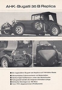 AHL BUGATTI 35 B REPLICA VW Käfer Basis Prospekt Brochure Sheet 90