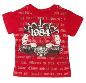 MECCA SHIRT BOYS - RED SZ 12 MONTHS - TOP TEE SHIRT SHORT SLEEVE BABY - Picture 1 of 1