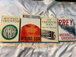 Michael Crichton vintage hardcover book club editions - Sphere Rising Sun Prey - Picture 1 of 6