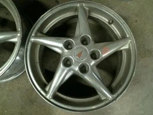 GRADE-B,RIM Wheel 16x6-1/2 Aluminum 5 Off-set Spokes Polished Fits 99-03 - Picture 1 of 3