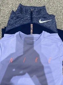 Nike Girls Dri-fit 1/2-Zip Top Base Layer & Tshirt Kids Medium (10-12 Years) - Picture 1 of 11