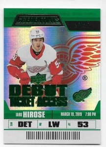 19/20 UPPER DECK CREDENTIALS DEBUT TICKET GREEN PARALLEL Taro Hirose #24/25 - Picture 1 of 1