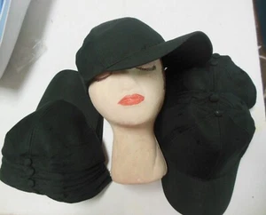 Baseball Caps Lot of 12 New Adjustable Blank polyester Black Sports Unisex - Imagen 1 de 10