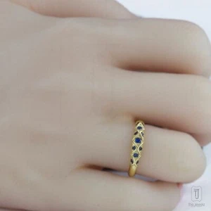 Anillo de oro 14K 0,25 CT VS/F-G diamante Art Deco tamaño-3 a 8 EE. UU.- The Jewelz - Imagen 1 de 5