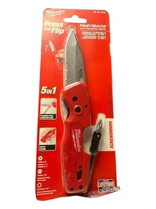 Cuchillo utilitario plegable Milwaukee FASTBACK con hoja multifuncionalidad, rojo-negro - Imagen 1 de 2