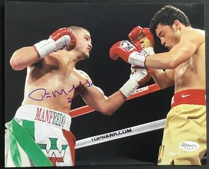 Peter Manfredo Jr Signed Photo 8x10 Autograph Boxing v Julio Cesar Chavez Jr JSA - Picture 1 of 2