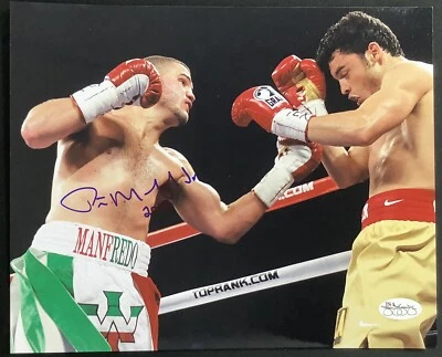 Peter Manfredo Jr Signed Photo 8x10 Autograph Boxing v Julio Cesar Chavez Jr JSA - Image 1 of 2