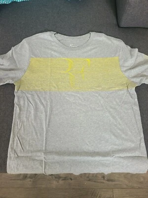 Nuevo con etiquetas NIKE 2015 Roger Federer RF Camiseta a Rayas De Colección Corte Atlético Talla L Foto 1 de 3