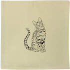 40cm x 40cm 'Bengal Cat' Canvas Cushion Cover (CV00021778)
