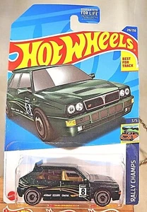 2022 Hot Wheels #210 Rally Champs 3/5 LANCIA DELTA INTEGRALE Drk Green wGrayADSp - Bild 1 von 5