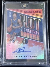 2018-19 Hoops #HSR-JB Jalen Brunson HOT SIGNATURES RED AUTO /25 SSP ROOKIE RC