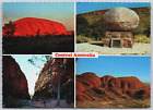 Postkarte Zentralaustralien Multi View Uluru John Flynn Grab Simpsons Gap Olgas