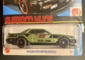 Hot Wheels Nissan Skyline RS KDR30 Green - Custom Mainline W/ Custom Rubber Rims - Picture 1 of 3