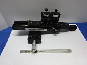 OPTICAL FIBER OPTICS FIXTURE RETICLE + MITUTOYO MICROMETER OPTICS AS IS #84-36 - Picture 1 of 11