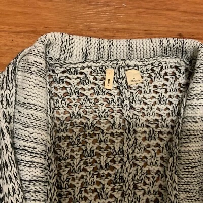 Cárdigan suéter Anthropologie Moth para mujer mezcla de lana Chevron asimétrico mediano Foto 1 de 3