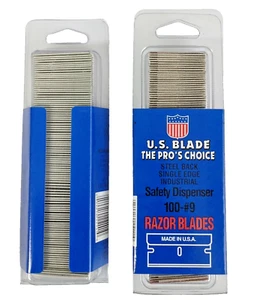 100/PK Heavy Duty Industrial No. 9 Razor Cutting Replacement Scraper Blades -USA - Picture 1 of 2