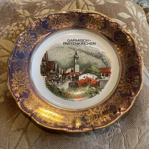 Garmisch Partenkirchen Souvenir Collectors Plate K & T Bavaria Made In Germany - Bild 1 von 6