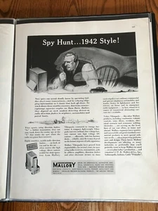Nazi Spies use Short-Wave Transmitters to Reek Havoc  WWII Ad - Picture 1 of 1