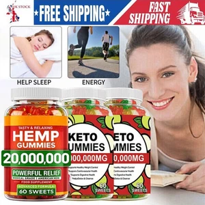 60 Keto Gummies for Weight & Fat Loss UK High Strength ACV, Belly Fat Burner - Picture 1 of 12