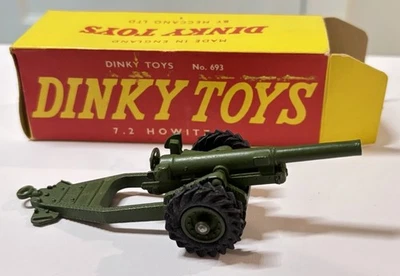 Dinky Toys Modelo 693 Obús 7.2 Hecho en Inglaterra Meccano Militar, Caja Original Foto 1 de 4