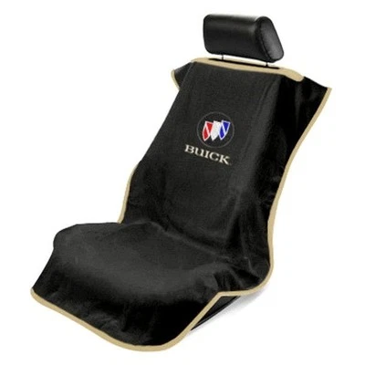Seat Armour SA100BCKB Black Towel Seat Cover w Buick Logo Foto 1 de 4