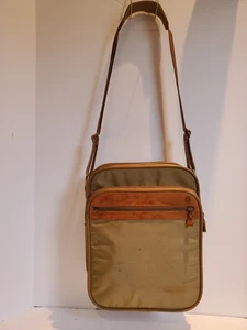 Bolso de hombro organizador de viaje/mensajero Hartmann vintage de nailon y cuero - Imagen 1 de 24
