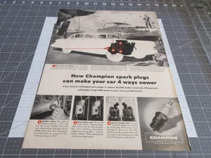 1957 Champion Spark Plugs: Make Your Car 4 Ways Vintage Print Ad - Picture 1 of 3