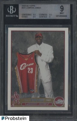 2003-04 Topps #221 LeBron James Cleveland Cavaliers radiocontrol novato BGS 9 con (2) 9,5's Foto 1 de 2