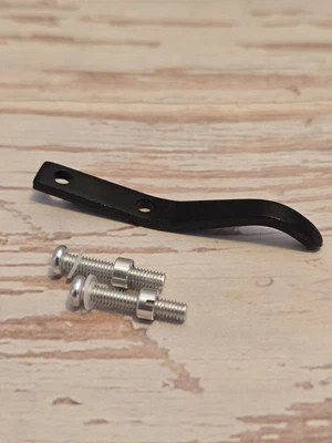 CABEZAL BRAZO ELEVADOR DEDO NEGRO 1/2" MONTAJE ALUMINIO 2mm Grueso NUEVO Foto 1 de 4