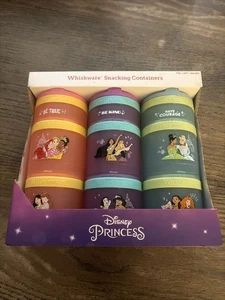Disney Princess Stapelbare Snack Behälter für Kleinkinder & Kinder Schneebesen 3er Pack - Bild 1 von 6